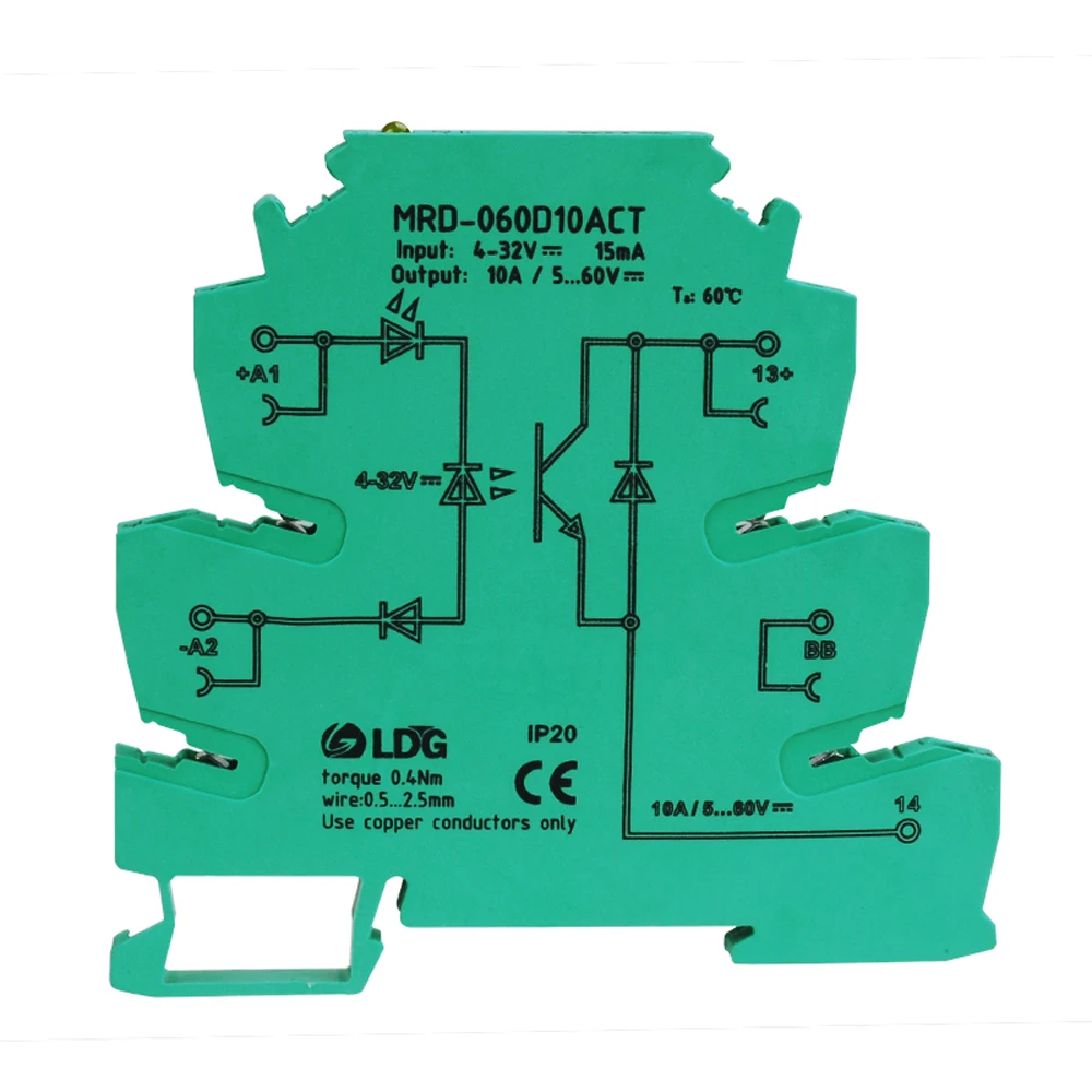 10 шт./лот MRD-060D10ACT Mini PLC интерфейсный твердотельный релейный модуль Ouput 10A 1-60VDC SSR