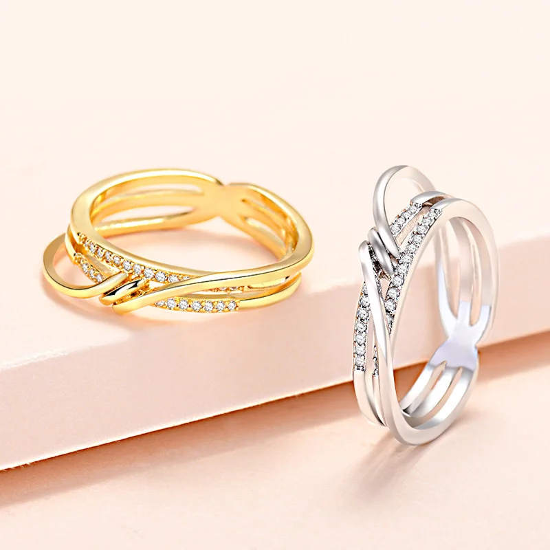 

New multi-layer winding zircon ring female Korean fashion personality personality hand jewelry