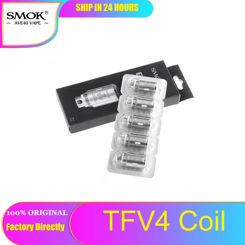 5 шт. оригинальная сменная катушка Smok TFV4 TF STC2/TFV4 Quadrupl/TF S6/TFV4 T3 Тройная для SMOK