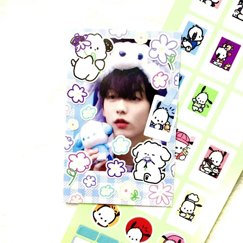 Ins Милая мультяшная собака лазерная наклейка красочный Справочник декорация