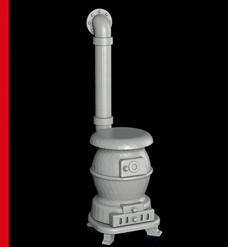 Новая несобранная Высокая 1/35 маленькая гостиная печь Статуэтка