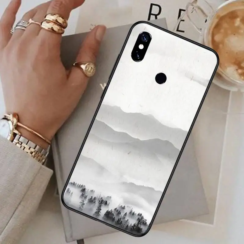 

Chinese Style landscape painting Phone Case For Xiaomi Redmi note 7 8 9 t max3 s 10 pro lite funda coque shell cover