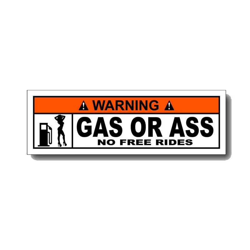 

CMCT сексуальный газ или задница предупреждение Забавный ПВХ персонализированный автомобиль водонепроницаемый чехол царапин этил тонкая наклейка, 15 см * 4 см