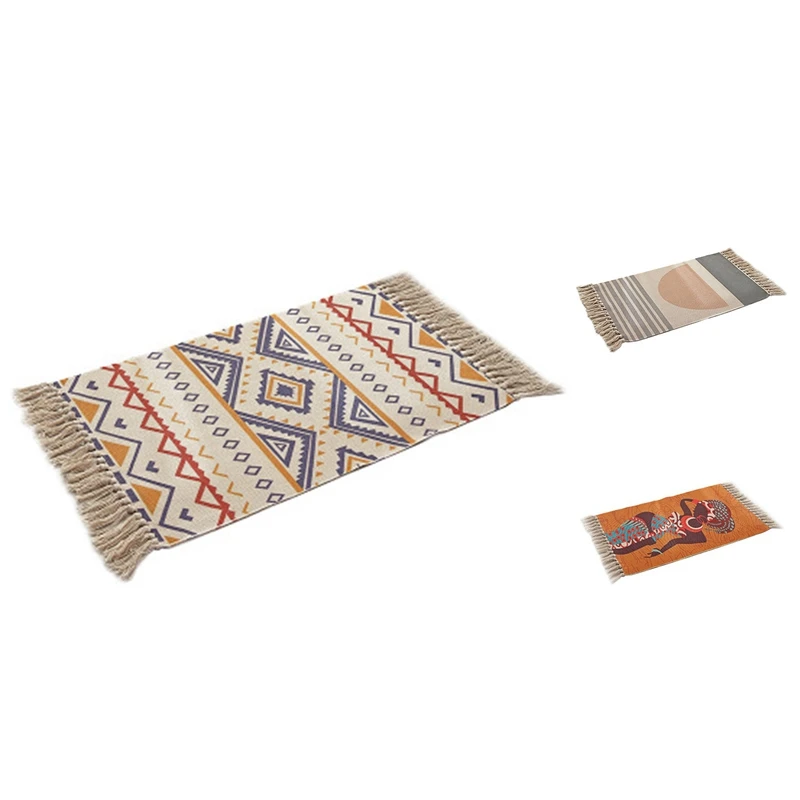

Weave Bohemian Rugs and Mandala Carpets for Home Living Room Soft Tassel Home Carpets Table Runner Door Mat Home Decor