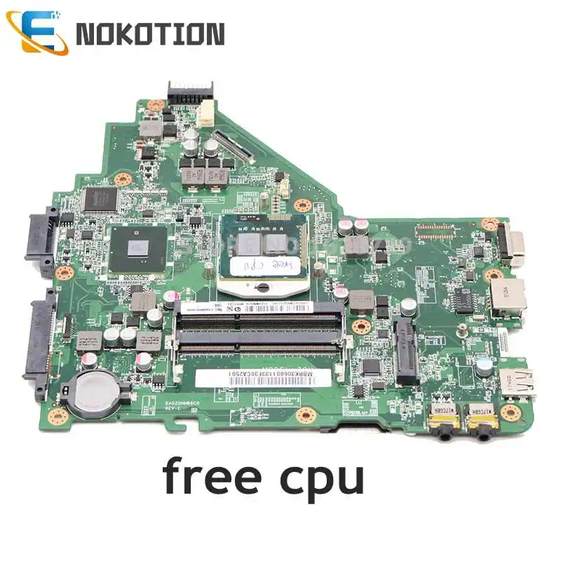 

NOKOTION Laptop Motherboard For Acer Aspire 4339 HM55 DDR3 MBRK306001 MBRK301001 DA0ZQHMB6C0 Mainboard free cpu