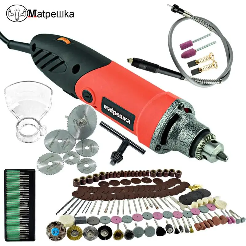 Электрическая дрель мини гравер с 6 переменными скоростями Dremel