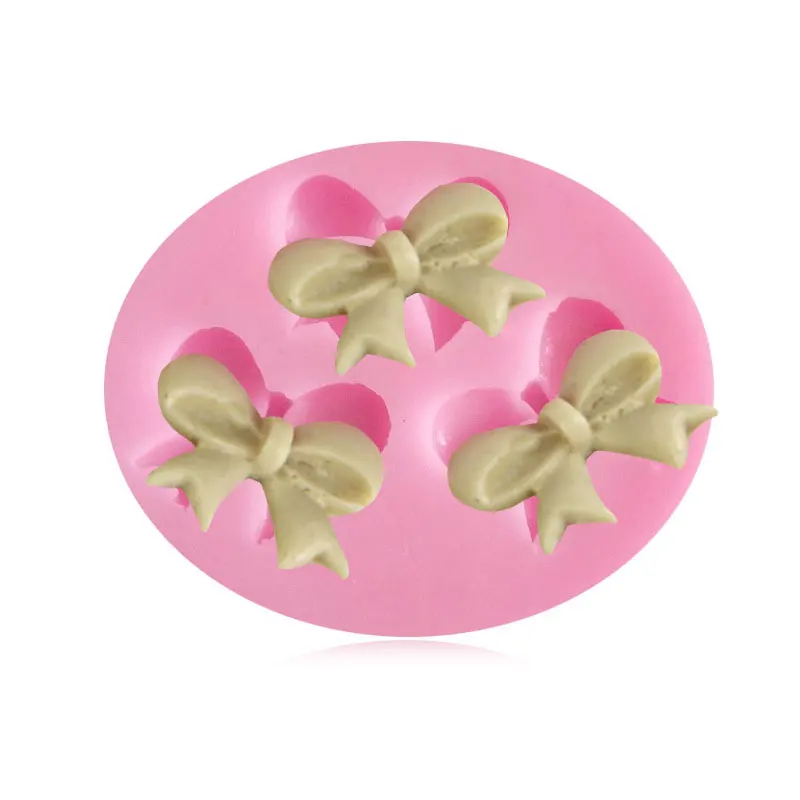 

3D Bowknot Shaped Fondant Cake Silicone Mold Used for Clay DIY Baking Chocolate Pastry Candy Making Cake Decoration Accessories