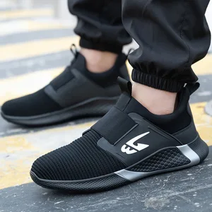 Men's Safety Shoes Steel Toe Work Safety Boots Plus Size 6-48 Men Security Puncture Proof Boots Work Breathable Sneakers