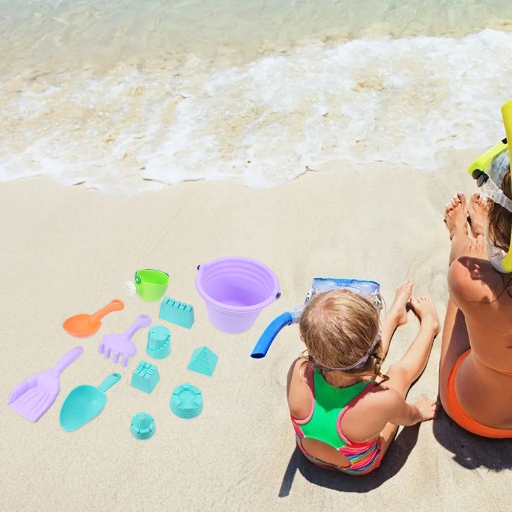 

12 Pcs 1 Set Creative Water Set Children Beach Toys Practical Sand Molds