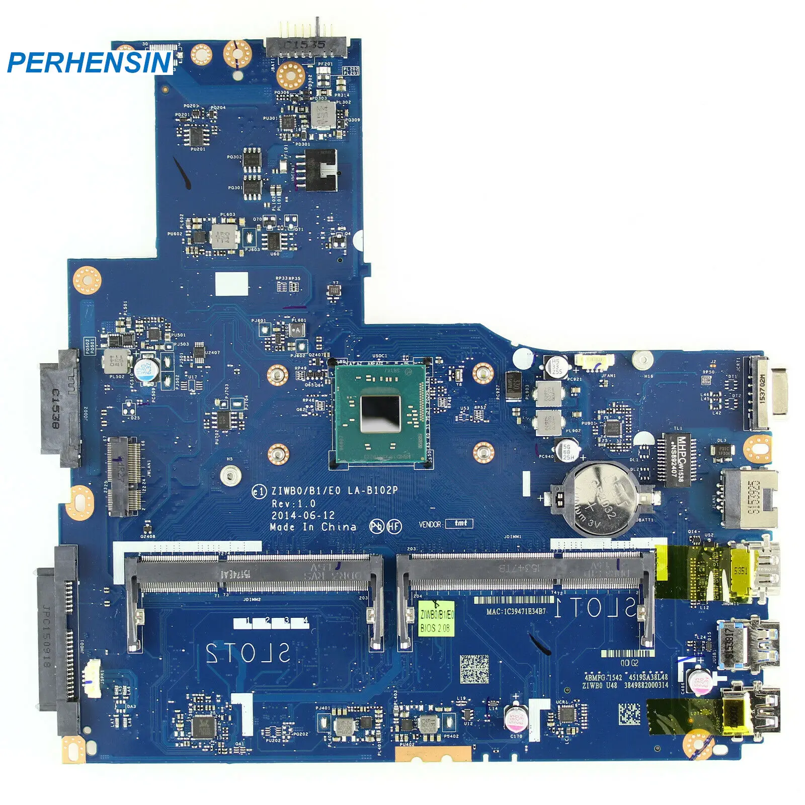 

FOR Lenovo B50-30 Mainboard LA-B102P U48 Celeron Dual-Core N2840 5B20G90138