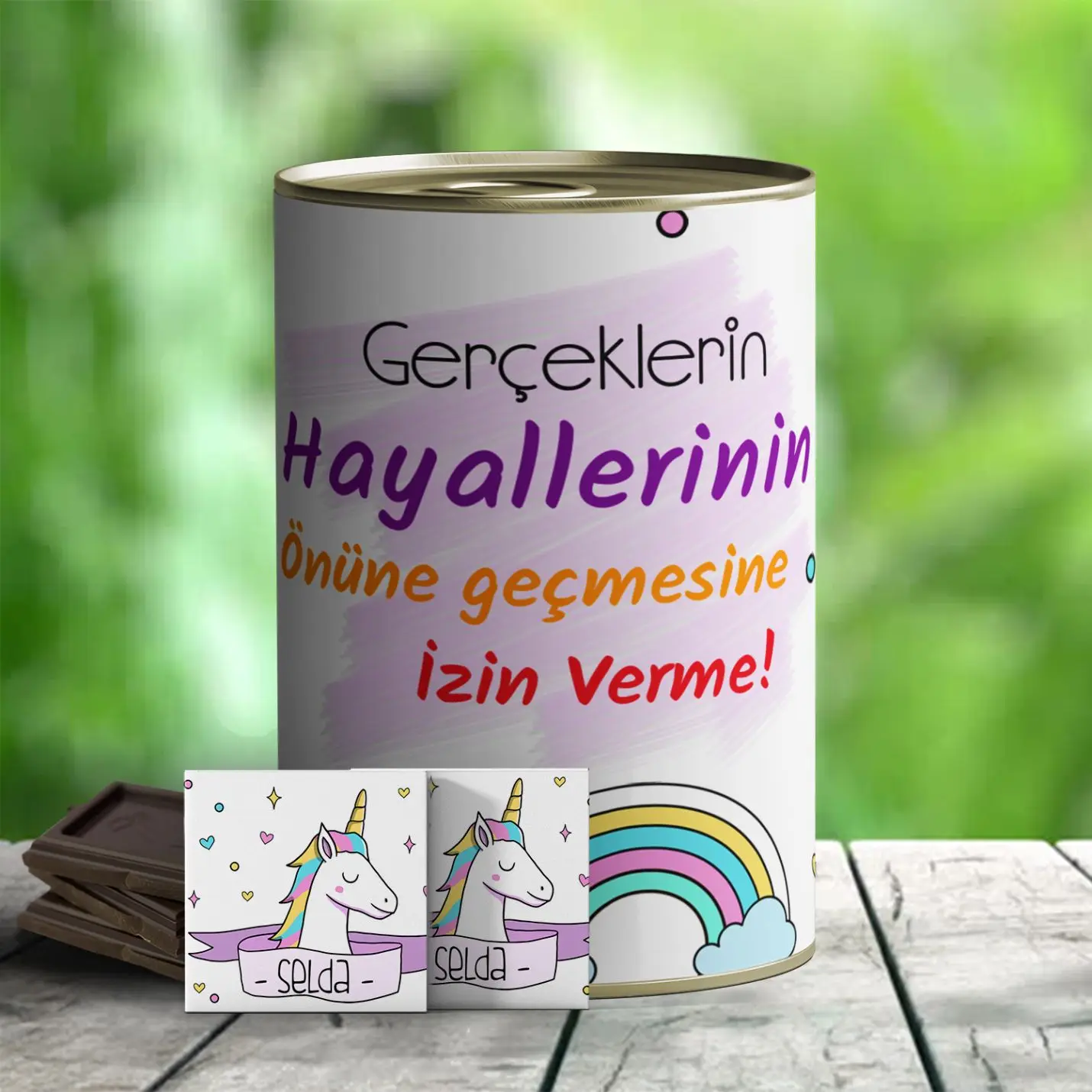 

Personalized Unicorn Themed Name Written Gift Canned