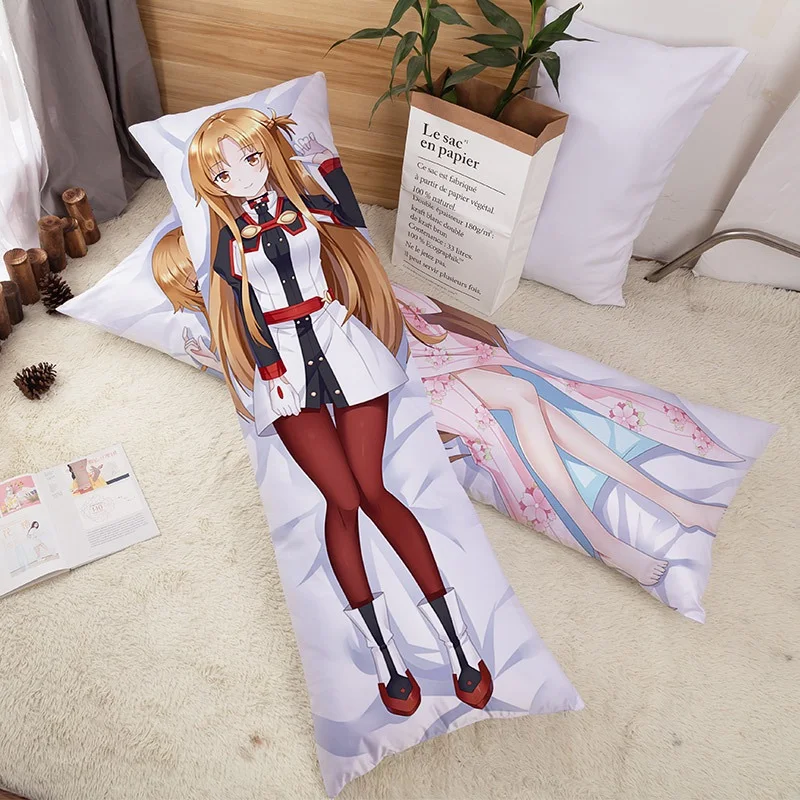Меч искусство онлайн Asuna Dakimakura Аниме двухсторонняя наволочка для обнимающей
