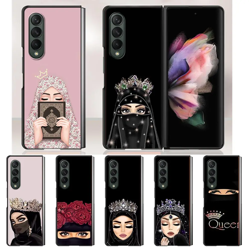 

Muslim Islamic Girl Eyes Case For Samsung Galaxy Z Fold3 5G Ultra-thin anti-drop Cover For Galaxy Z Fold 3 Hard Slim Phone Shell