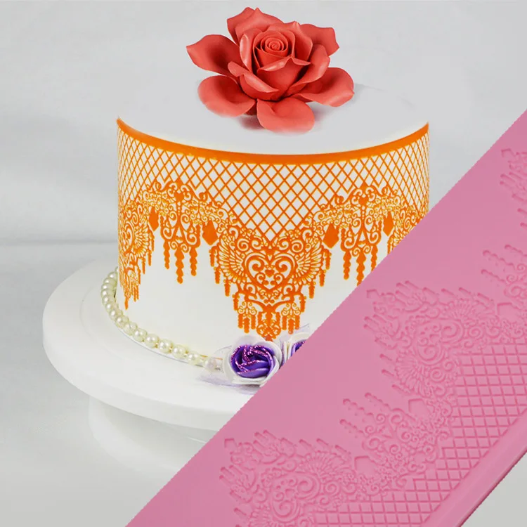 Новый большой размер Корона кружева коврик силиконовая форма для кексиков формы