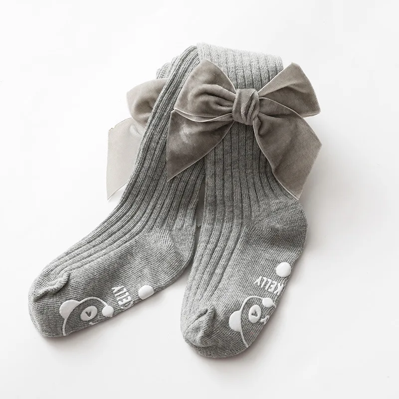 

2021 New Children Pantyhose Nordic Bowknot Handmade Girls Tights Spring and Autumn Anti-slip Baby Leggings Girls Dancing Socks