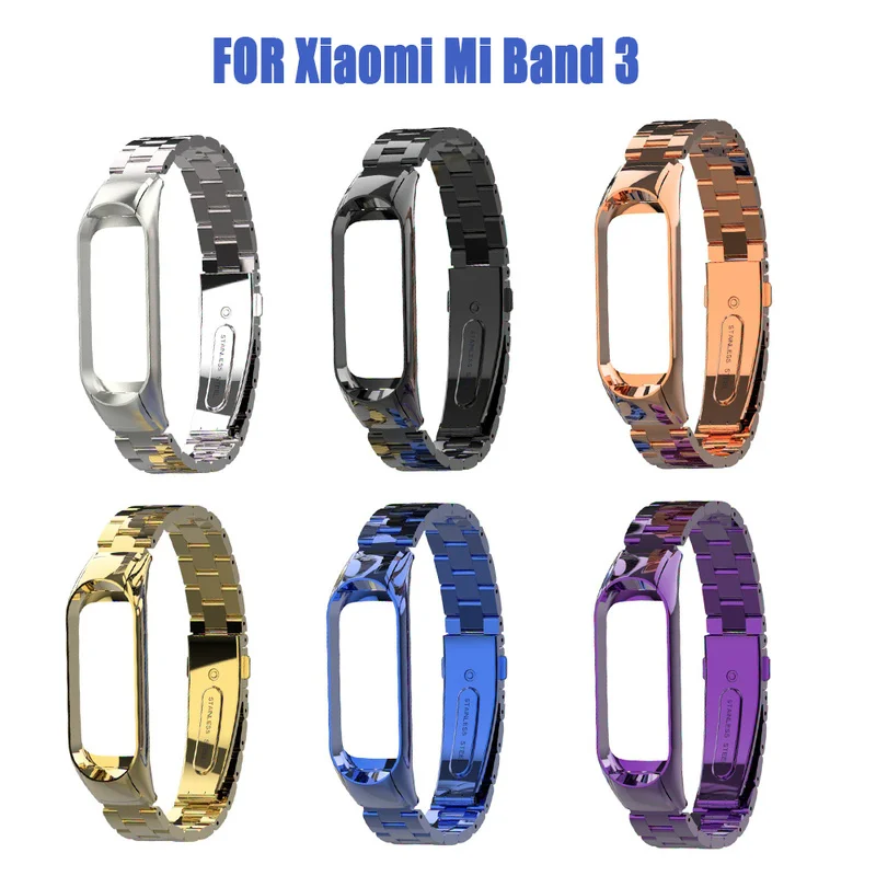 Для Xiaomi mi Band 3 mi lanese роскошный ремешок из нержавеющей стали металлический браслет для Xiao mi ремешок Сменные аксессуары