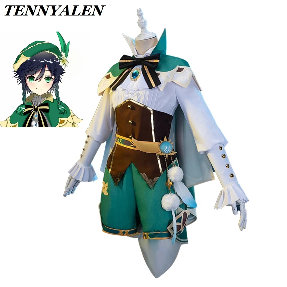 

Game Genshin Impact Account Cosplay Anime Wig Accessories Project VENTI Costume Women's Cloak Shirt Pants Socks Lolita Shoes