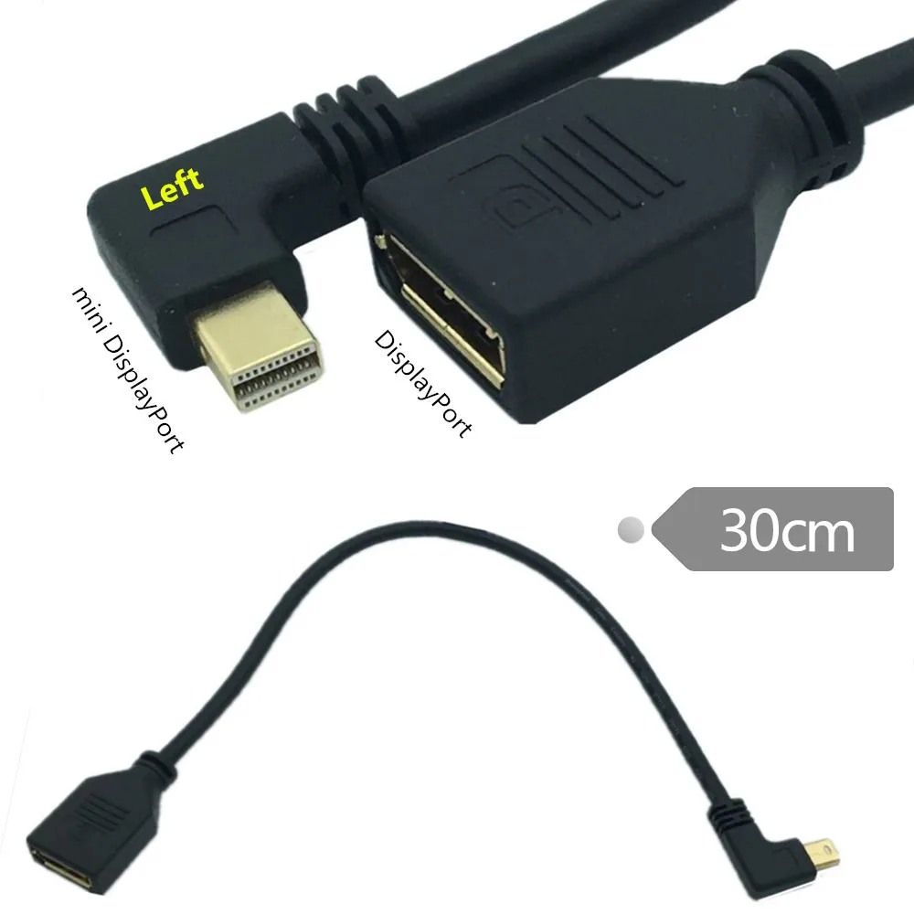0 3 м прямоугольный 90 градусов Mini DisplayPort Male to DP Female Удлинительный кабель адаптер