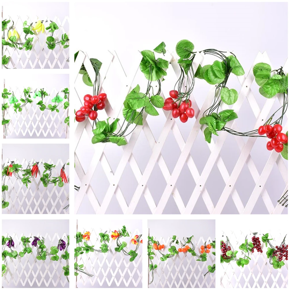 

5 Strips Artificial Fruit Plant Rattan Simulation Fruit & Vegetable Vines Decorations Home Party Decorative