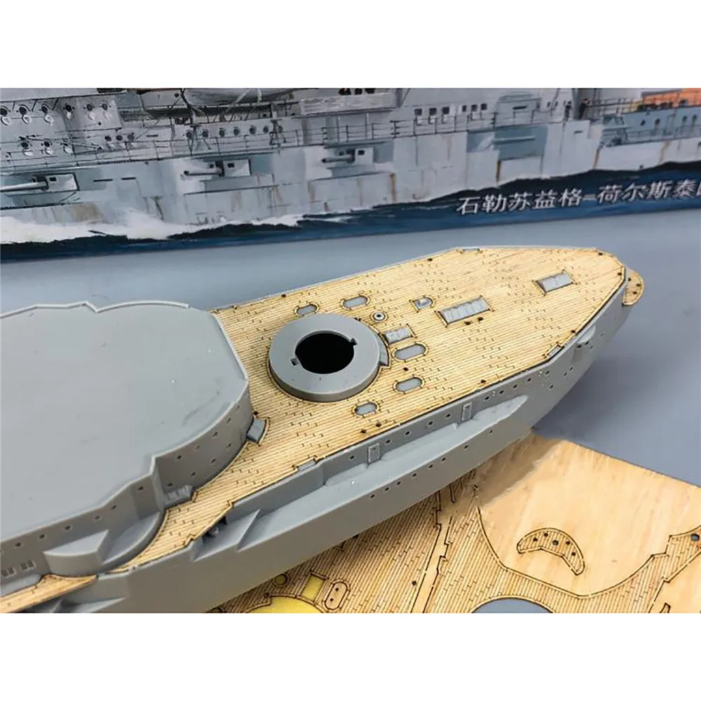 1 комплект деревянная колода для 1/350 Trumpeter 05354 Schleswig-Holstein Battleship 1935 модель DIY Деревянные палубные части
