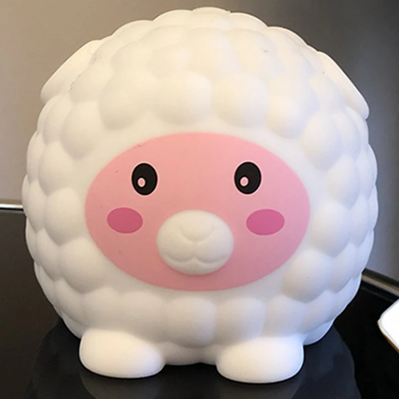 Креативный подарок Цветной силиконовый ночник sSheep прикроватный для спальни с