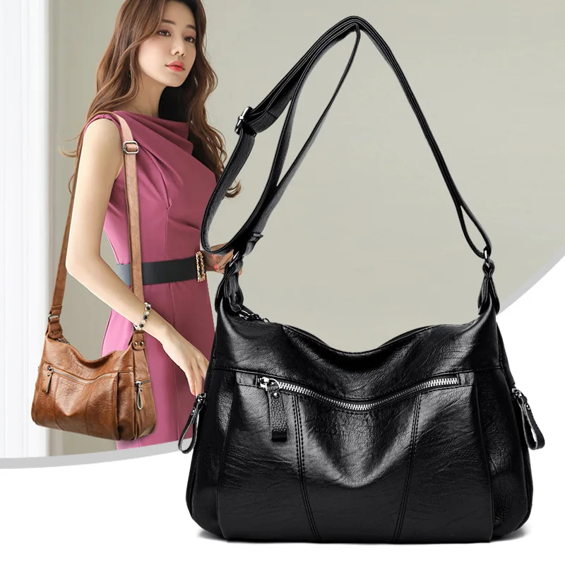 

Retro Shoulder Bag Vintage Handbag Hobos Bag for Women Leather Female Bag Mini Bolsa Bolsa Feminina School totes hobos C1417