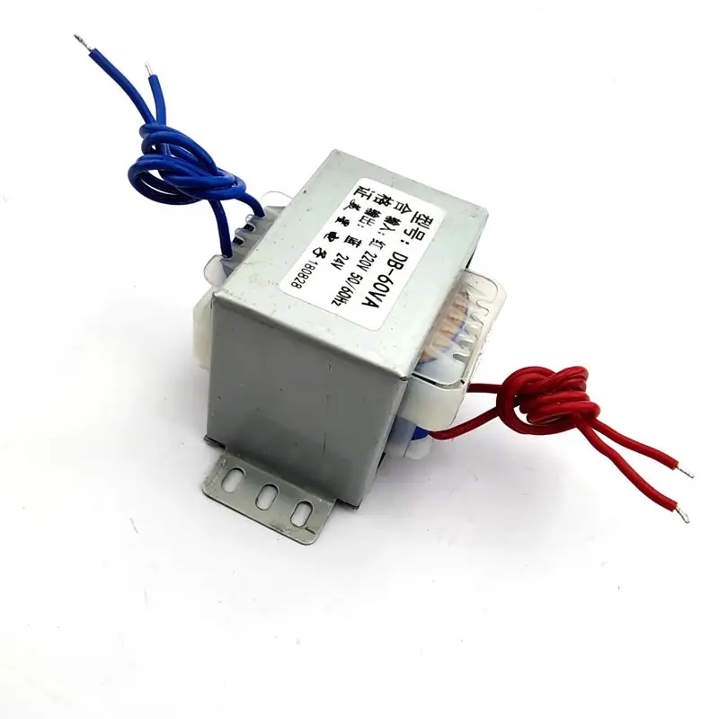 Transformateur 220v 24v EI66 60 Вт силовой трансформатор DB-60VA 220 V-24 V 2.5A переменного тока 24V Контроль питания