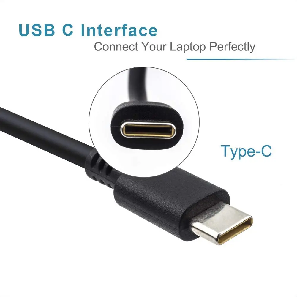 65 Вт USB C зарядное устройство адаптер для Lenovo Thinkpad T470 T480 T570 T580 P51s P52s E485 E580 E585 L480 L580 Yoga - Фото №1