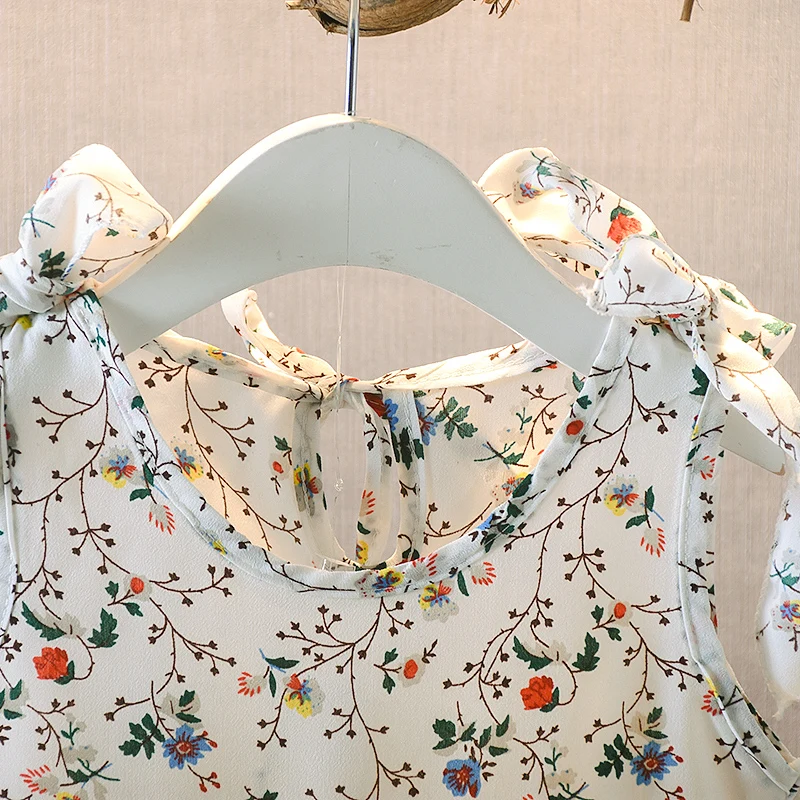 Toddler Baby Kids Girls Dress Sleeveless Ribbons Bow Princess Dresses Floral Print for Clothes Beach | Детская одежда и обувь