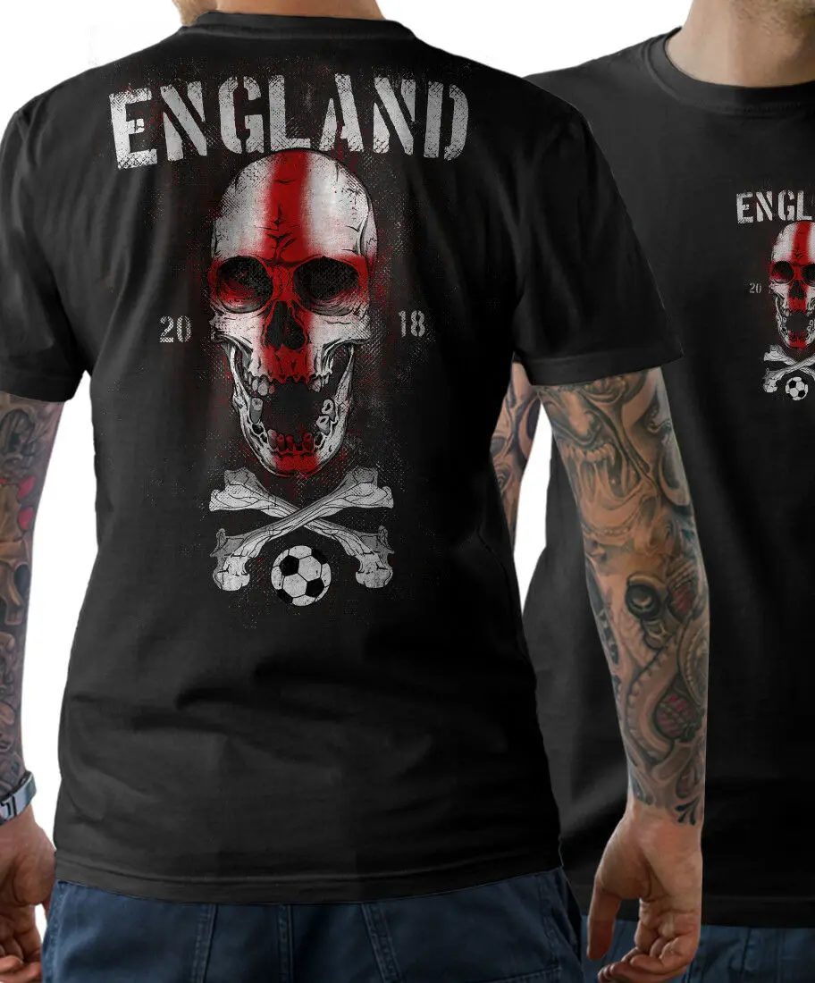 

T-shirt England skull 2018 football fan football shirt S-3XL