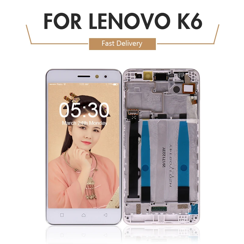 ЖК дисплей для Lenovo Vibe k6 дигитайзер сенсорного экрана в сборе с рамкой K6 Power K33a42