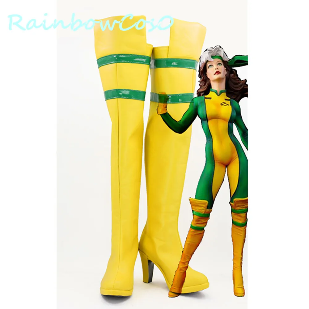 Обувь для костюмированной вечеринки RainbowCos0 Ботинки Rogue Anna Marie Аниме-игры на