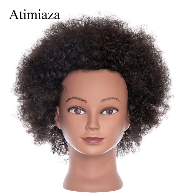 Afro Human Hair Mannequin Head Training  Afro Hairdressing Training Head -  Afro - Aliexpress