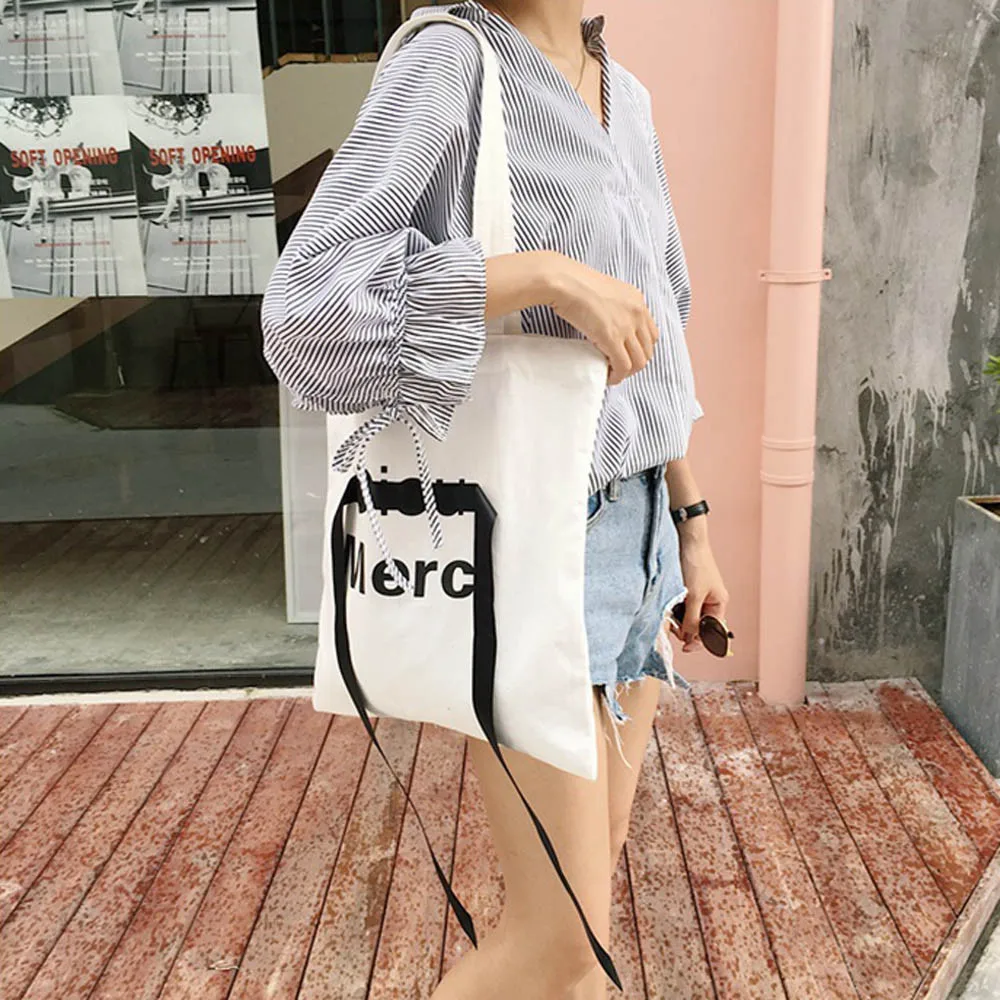 Складная сумка для покупок женские повседневные холщовые хозяйственные сумки на