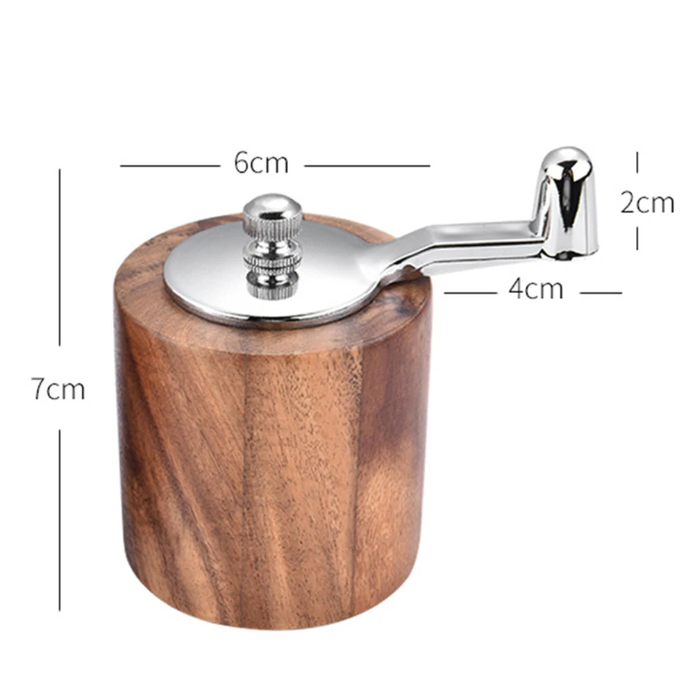 

Wood Stainless Steel Salt Shaker Hand Crank Pepper Mill Grinder Kitchen Tool for Kitchen Cooking Tools Easy to Clean
