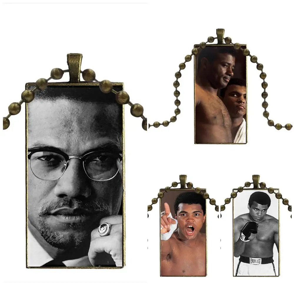 Для детей 2019 США бокс звезда Мохаммед Али модный стеклянный подвесной брелок