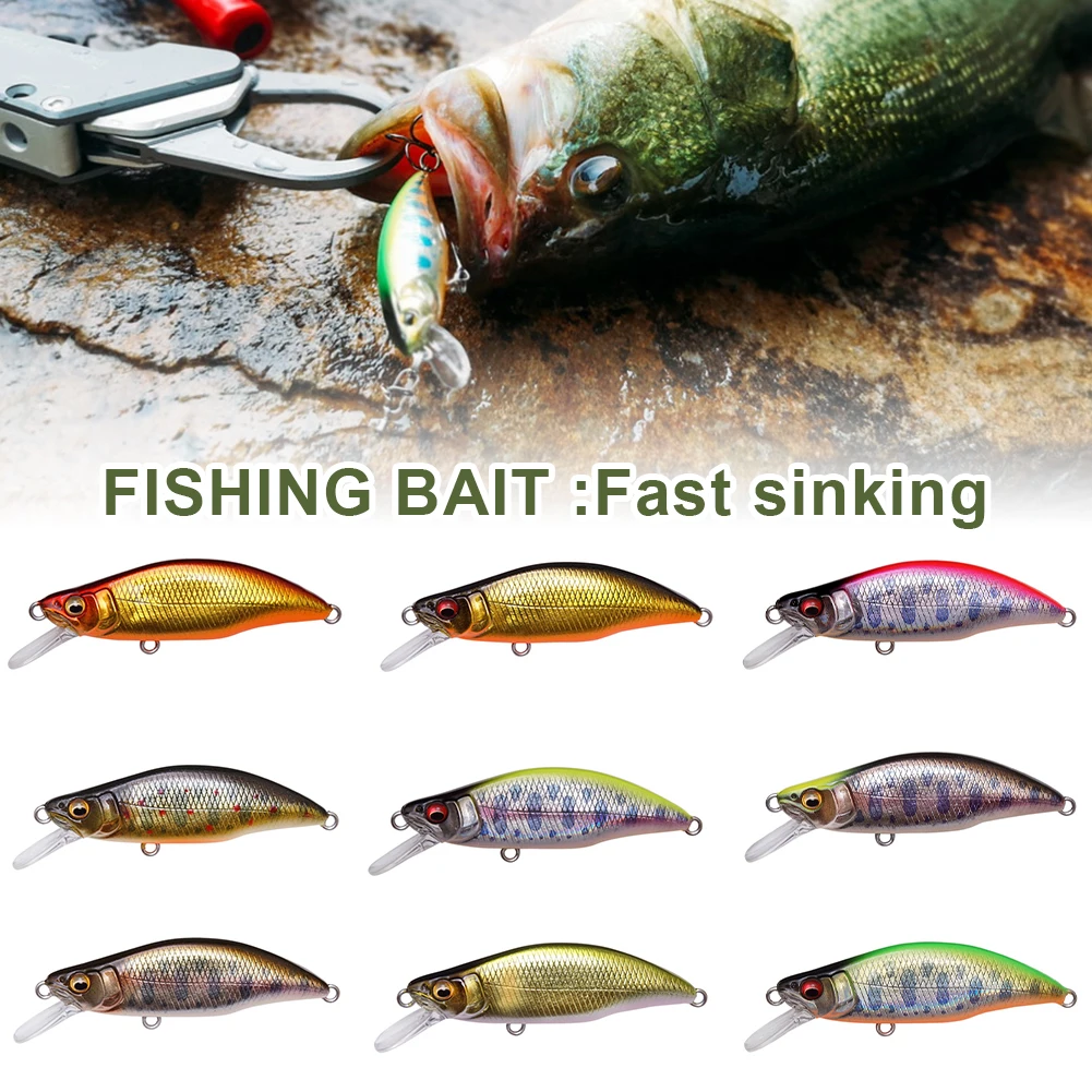 

51mm Hard Fishing Bait 4.2g Sinking Fishing Lure High Quality Crankbait Fishing Lure for Perch with 3d Fish Eyes Fast Delivery