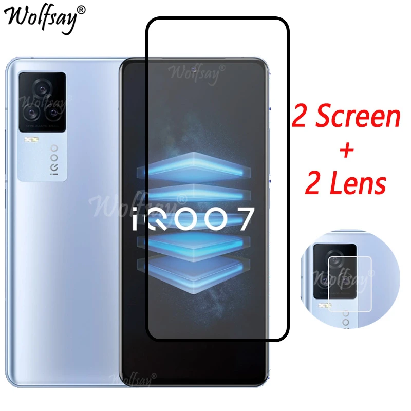 

Full Cover Tempered Glass For Vivo iQOO 7 Screen Protector For Vivo iQOO 7 iQOO7 Camera Glass For Vivo iQOO 7 Glass 6.62 inch