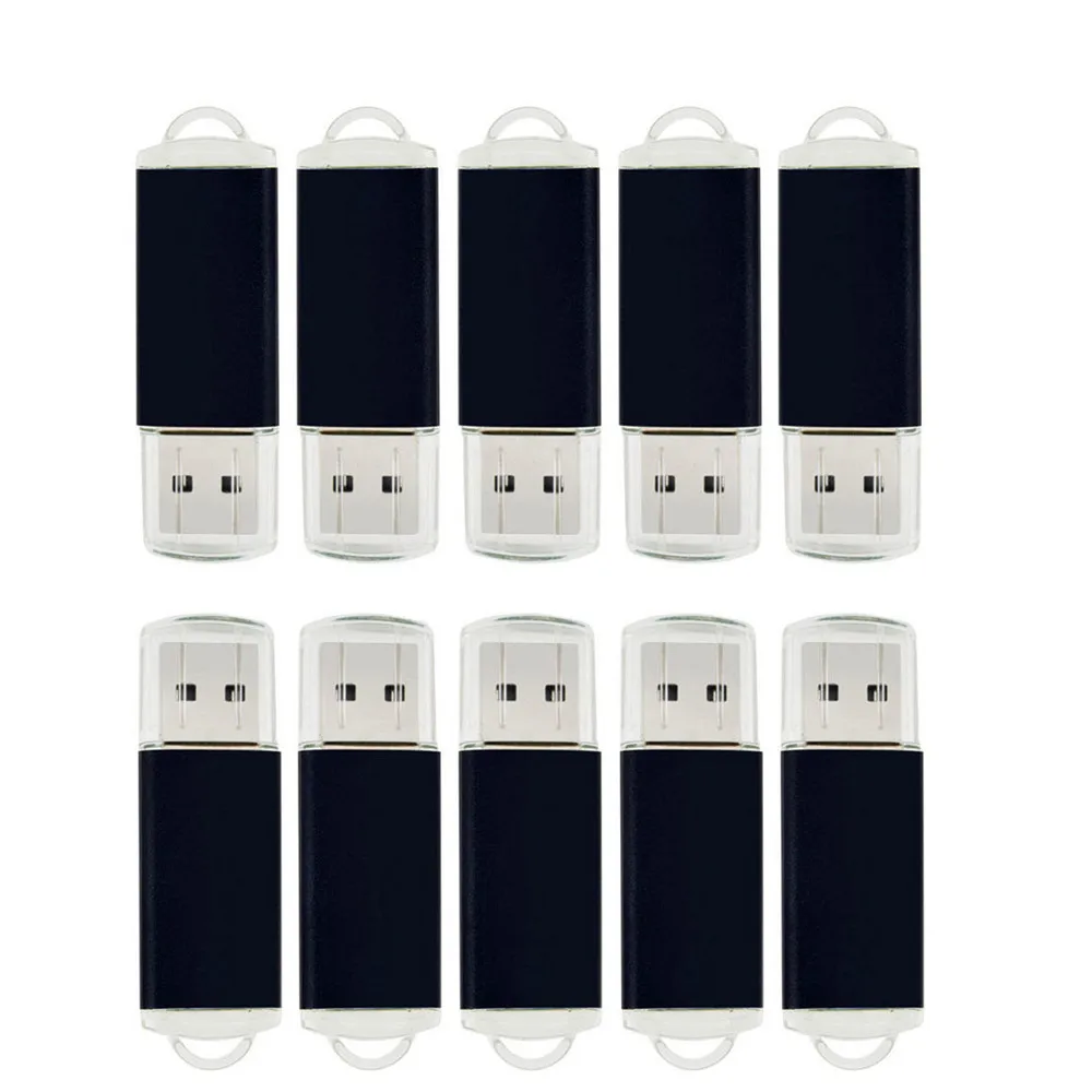 

10PCS/lot free custom LOGO USB Flash Drives 4GB 8GB 16GB 32GB 64GB Rectangle Pendrive with Cap USB 2.0 Memory Stick for PC Mac