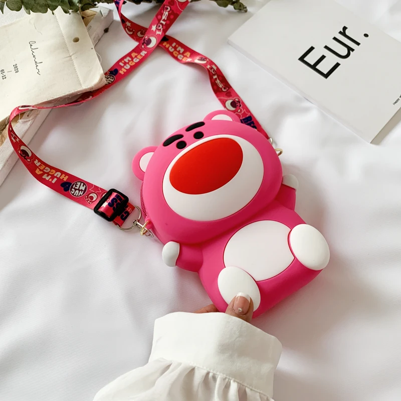 Cartoon Bear Silicone Crossbody Bags For Women 2020 Large Capacity Shoulder Messenger Bag With Chain Lady Travel Totes Handbags |