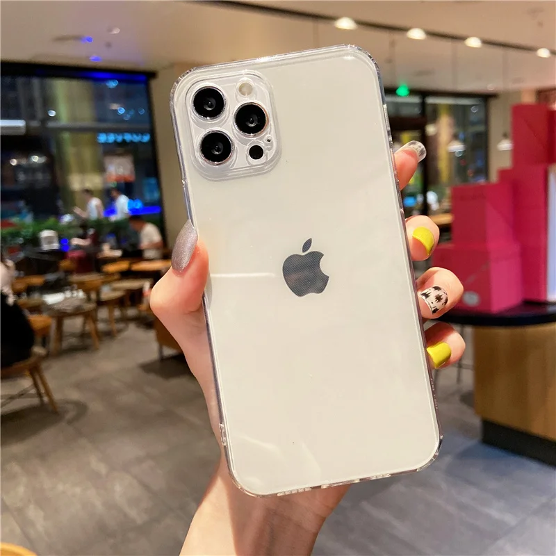 Прозрачный противоударный чехол для телефона iPhone 11 13 силиконовый прозрачный