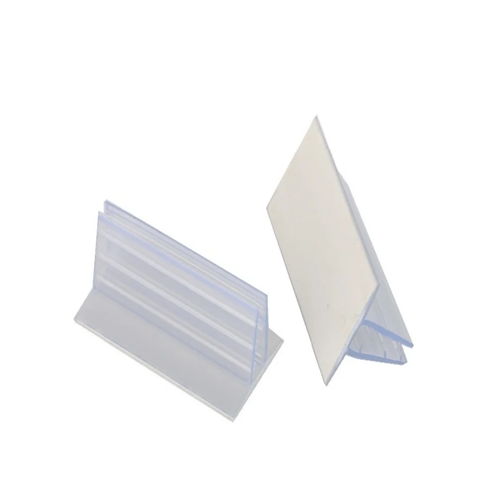 

14pcs 76*40*32mm Clear Pvc Self Adhesive Guard Stand Heavy Duty Stable Glass Frame to Fasten Sheets and Panels Card Holder