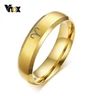 Vnox 6 мм 12 кольцо созвездия на заказ Бесплатная гравировка браслет из нержавеющей стали для мужчин и женщин мужчин 12 Horoscope Aries ювелирные изделия