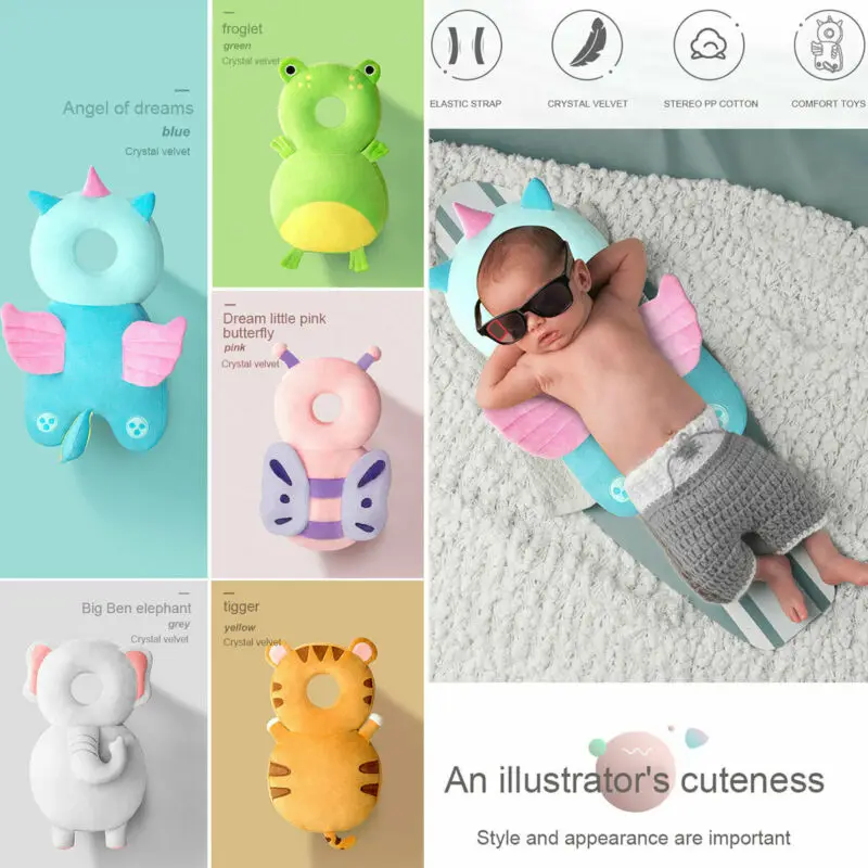 

Newborn Baby Kid Walking Head Protection Protector Safety Harness Pillow Pad