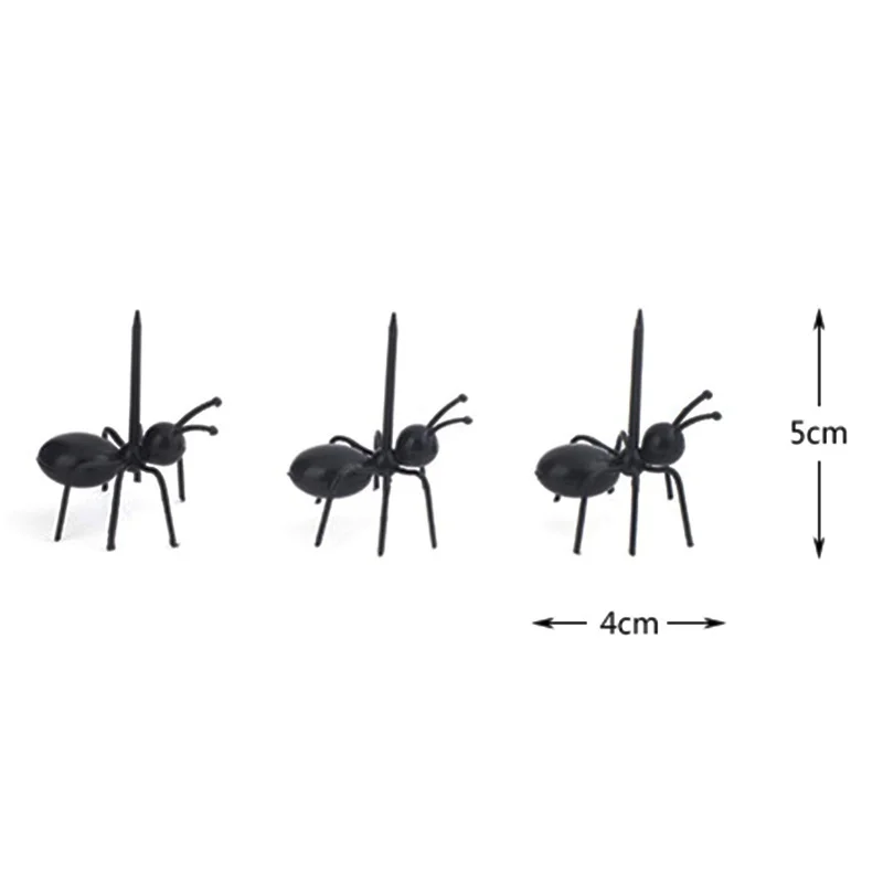 

12Pcs/Set Creative Party Ants Series of Toothpicks Industrious Ants Fruit Fork Cupcake Decor