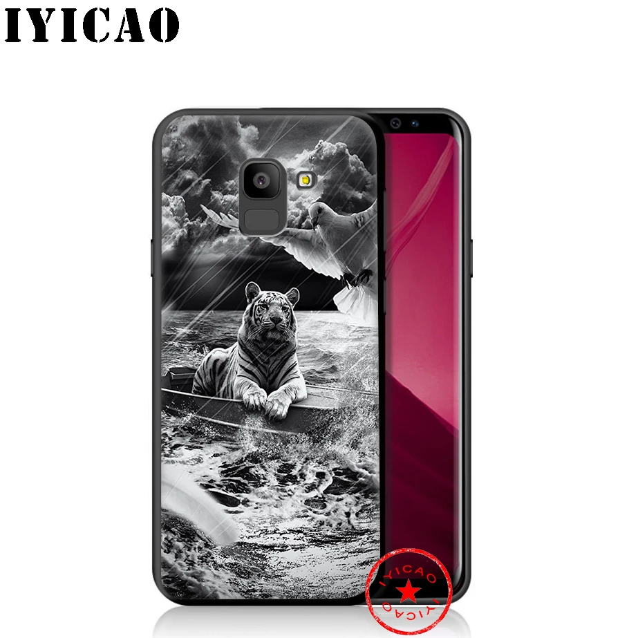 IYICAO Abstract Tiger White Soft Phone Case for Samsung Galaxy A9 A8 A7 J6 A6 Plus 2018 A5 A3 2016 2017 Silicone Cover |