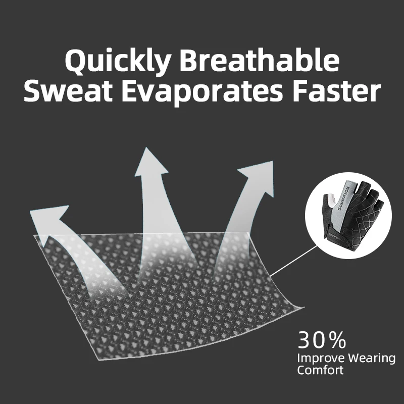 ROCKBROS велосипедные перчатки спортивные летние дышащие с полупальцами