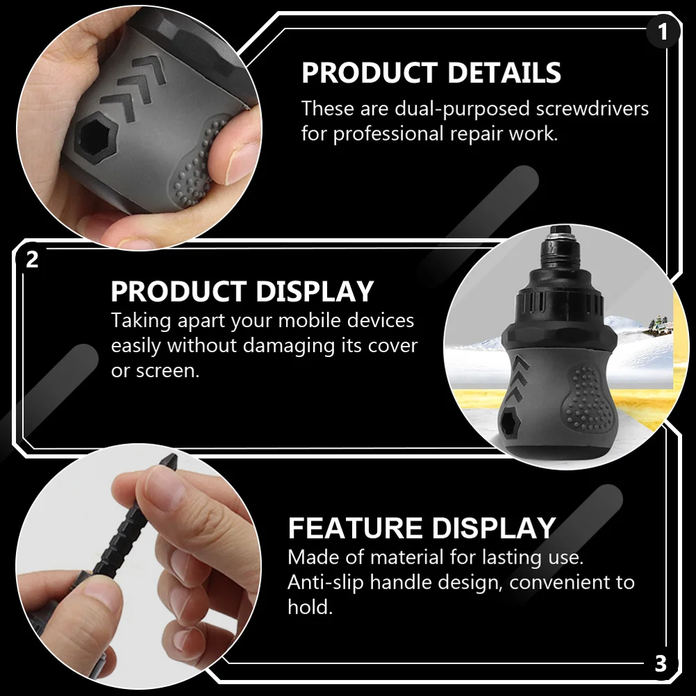 

2pcs Dual-Purpose Screwdriver Kit Cross Screwdrivers Straight Screwdrivers Set