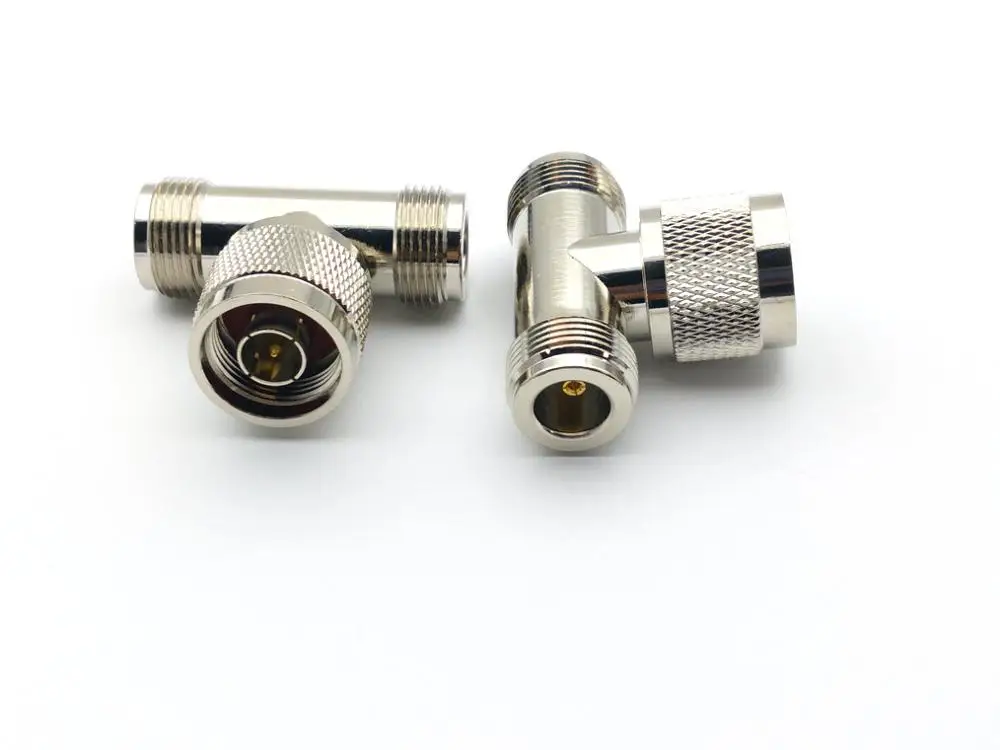 10 шт. латунный N штекер типа папа на 2 гнездо RF сплиттер T-образный адаптер |