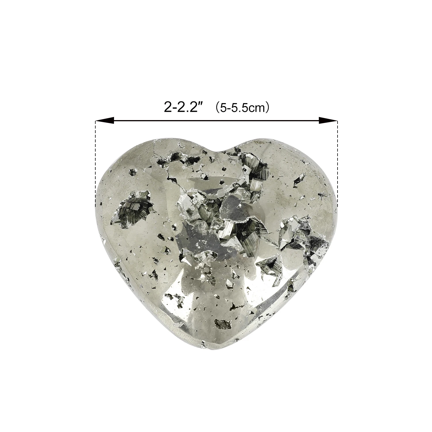 

1pcs Natural Pyrite Heart Shape Mineral Raw Stones Energy Crystals Specimen Decoration